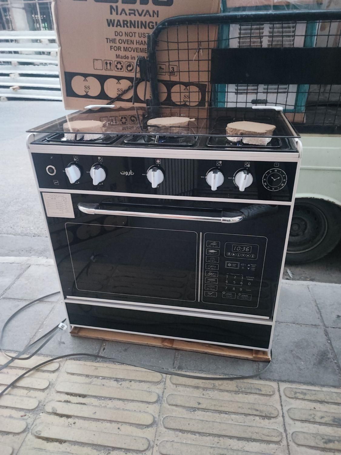 اجاق گاز طرح فر صفحه لعابی|اجاق گاز و لوازم برقی پخت‌وپز|ساوه, |دیوار