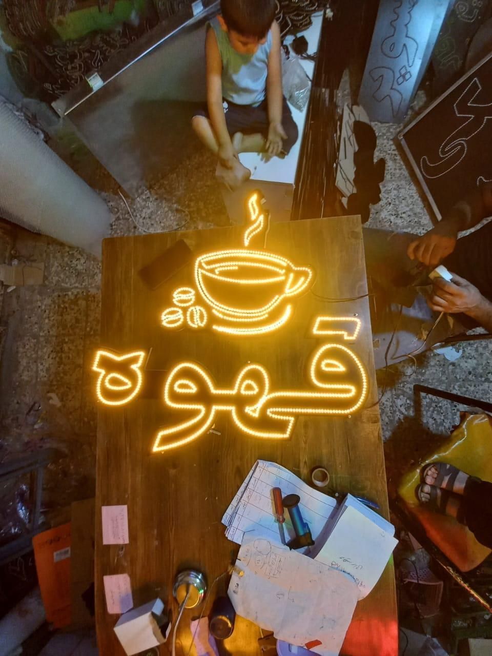 تابلو ال ای دی قهوه.طرح فنجون|فروشگاه و مغازه|تهران, جوانمردان (اندیشه)|دیوار