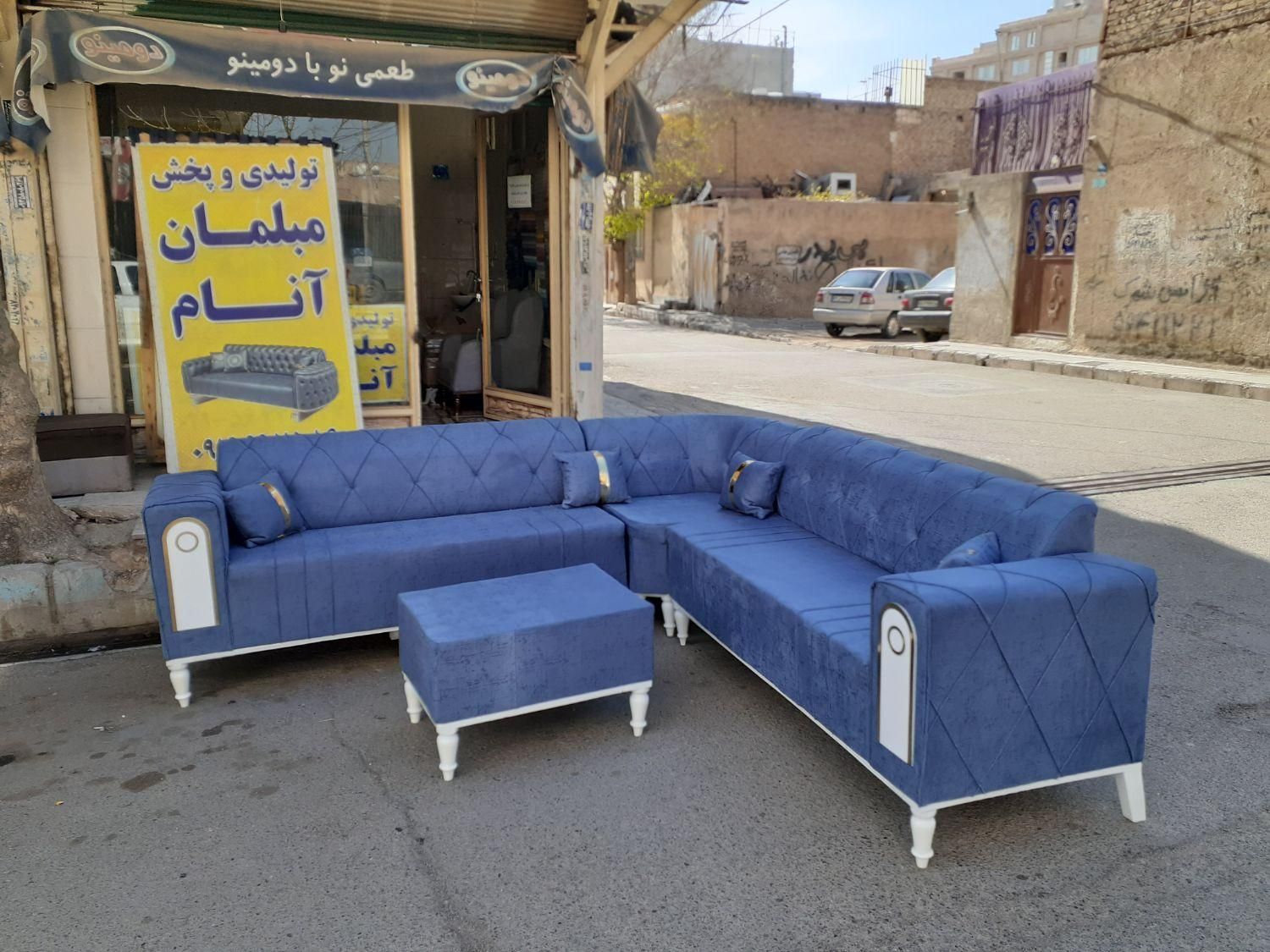 مبل ال چستر۶و۷نفره مبلمان راحتی کمجا با رنگبندی|مبلمان خانگی و میز عسلی|پرند, فاز ۱|دیوار