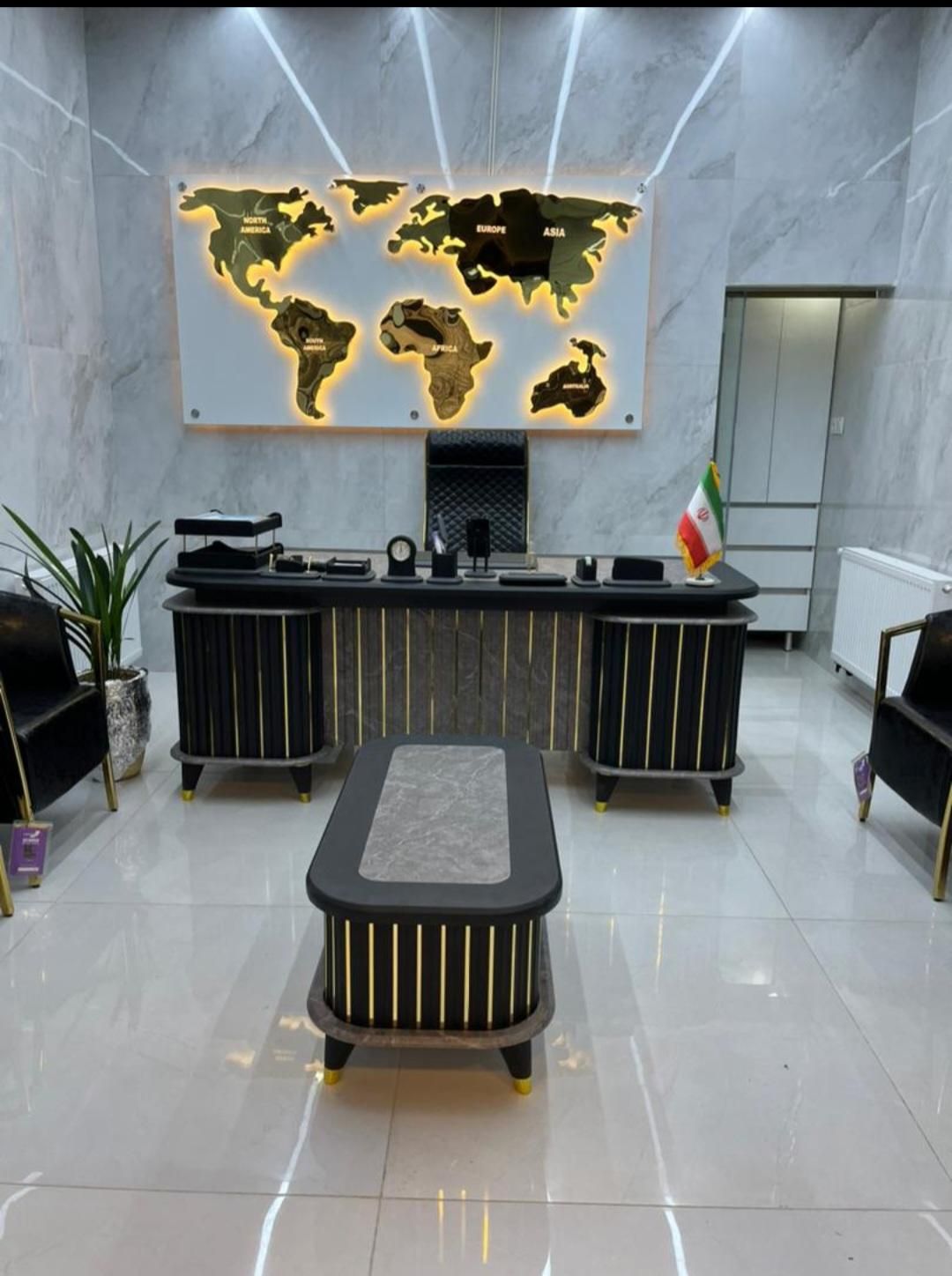 میز اداری مدیریت M014 نیم ست اداری کد2020|دفتر کار|محمدشهر, |دیوار