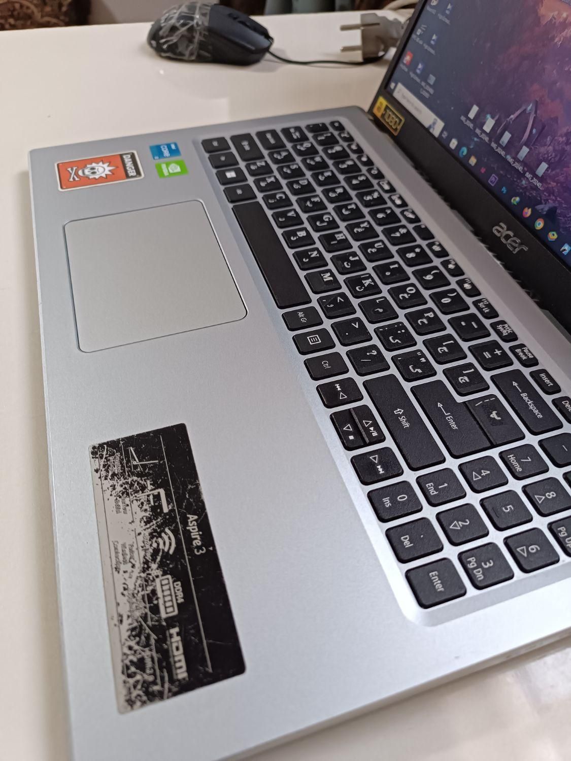 لپ تاپ ایسر مدل A315-58G-35GH-Core i3-12GB|رایانه همراه|زاهدان, |دیوار