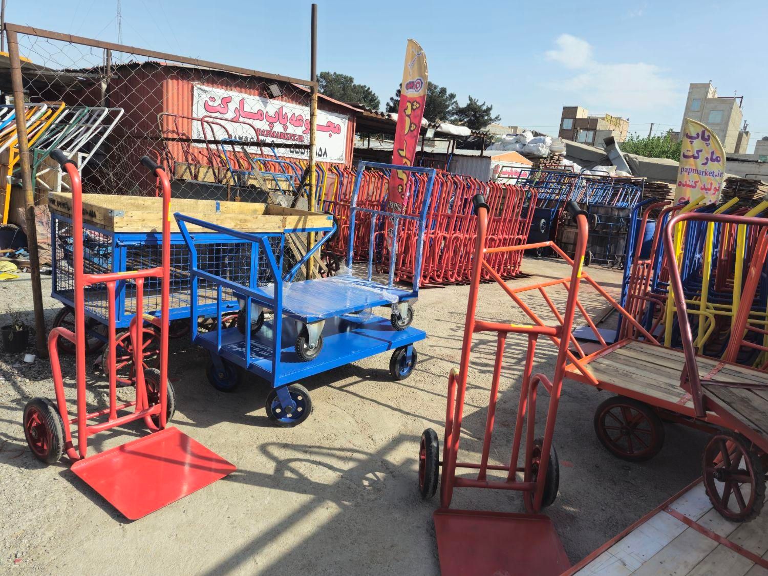 گاری چهار چرخ ثابت بار بر پاپ دستی چرخ ثابت|ابزارآلات|ری, سیزده آبان|دیوار