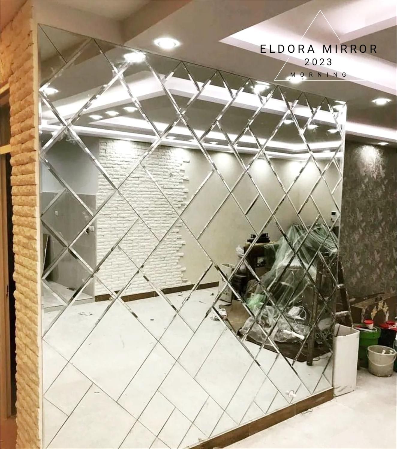 آینه پازلی آجری اریب پازل دکوراتیو|آینه|مشهد, طلاب|دیوار