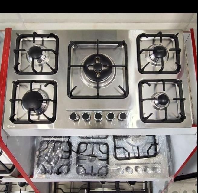 اجاق گاز استیل شیشه مشکی و سفید هود مدل ۷۹۴۲۹۰|اجاق گاز و لوازم برقی پختوپز|رشت, رشتیان|دیوار