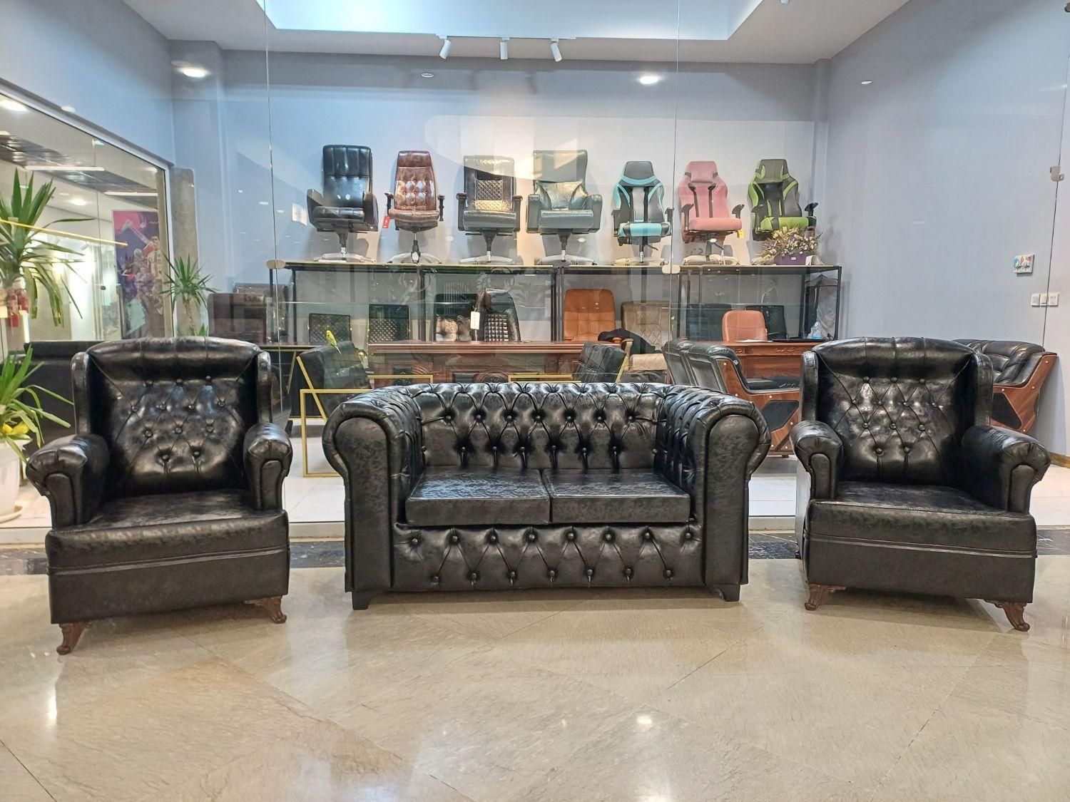 مبل اداری چسترفیلد+میزکانترفلز کتابخانه صندلی ثابت|دفتر کار|بندرعباس, |دیوار