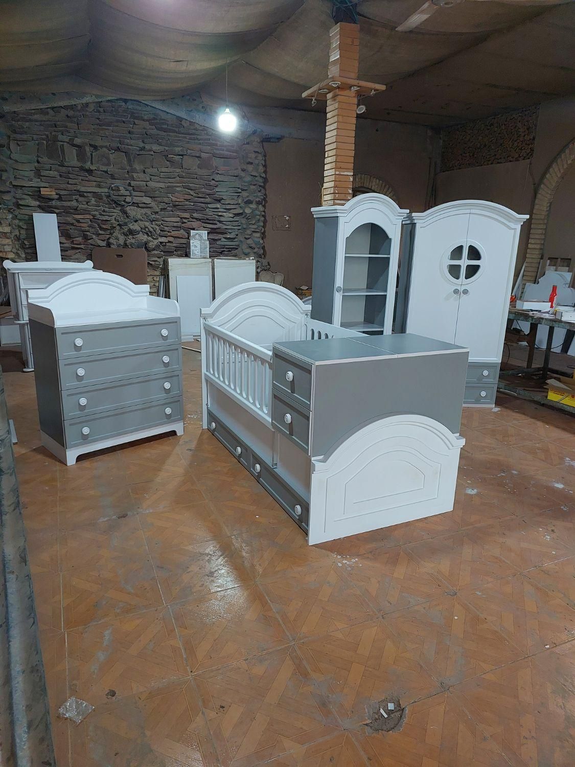 سرویس خواب نوزاد نوجوان مدل کرال، سیسمونی|تخت و سرویس خواب|رباط‌کریم, |دیوار