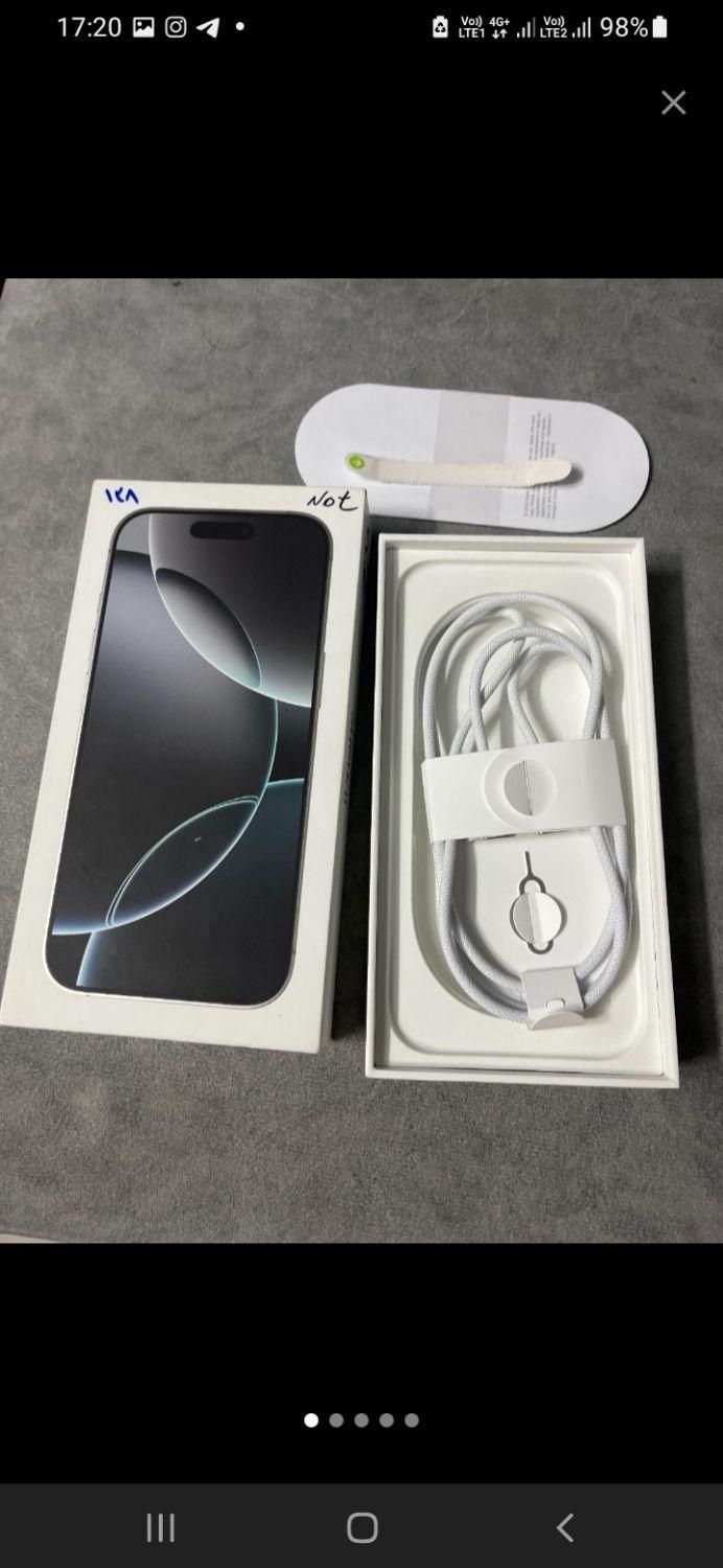 اپل iPhone 16 Pro با حافظهٔ ۱۲۸ گیگابایت|موبایل|تهران, تهران‌سر|دیوار