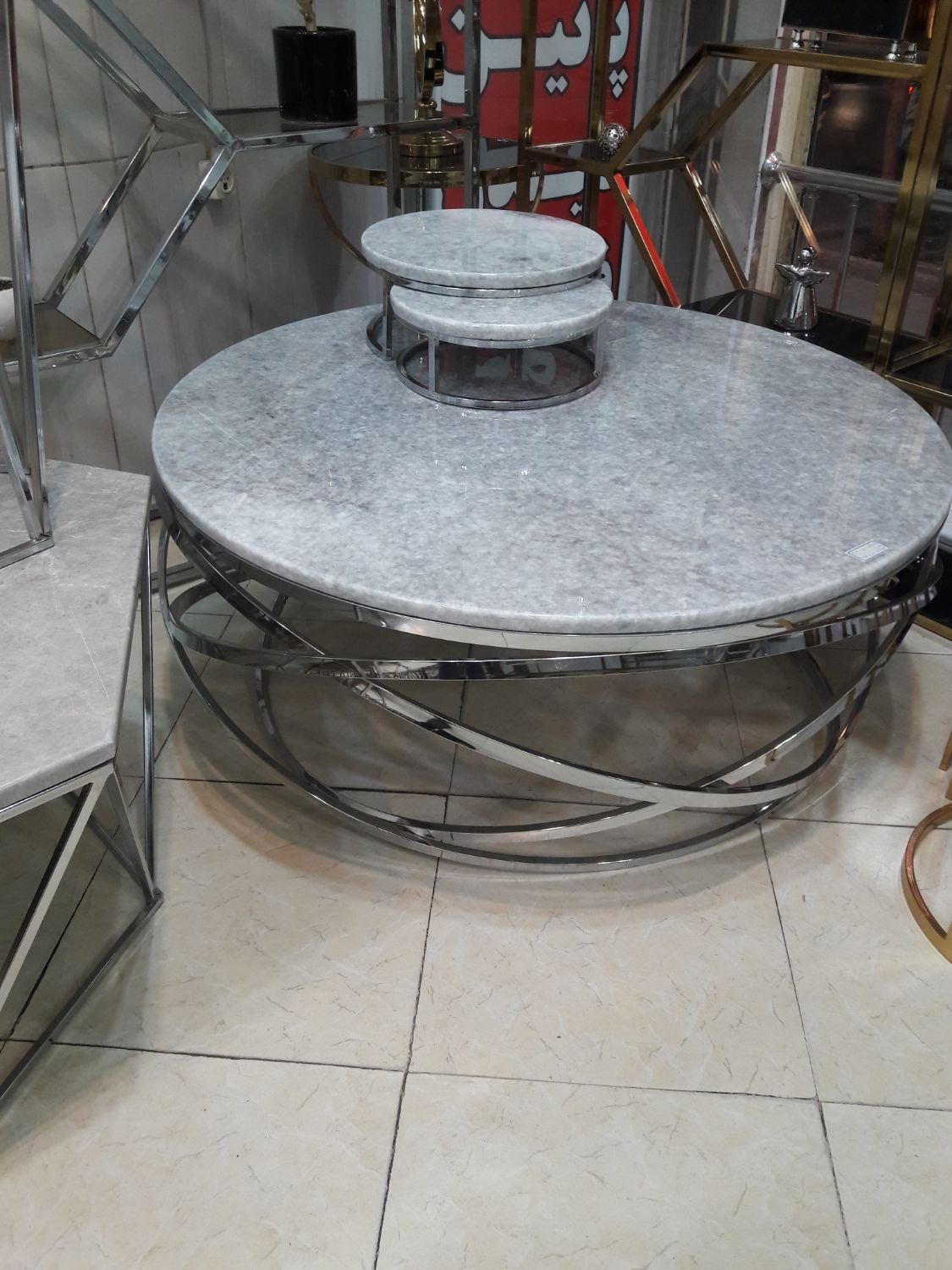 جلو مبلی میز عسلی جلومبلی سنگ شیشه مشکی وکیوم|مبلمان خانگی و میز عسلی|مشهد, شهرک رازی (شهرک غرب)|دیوار