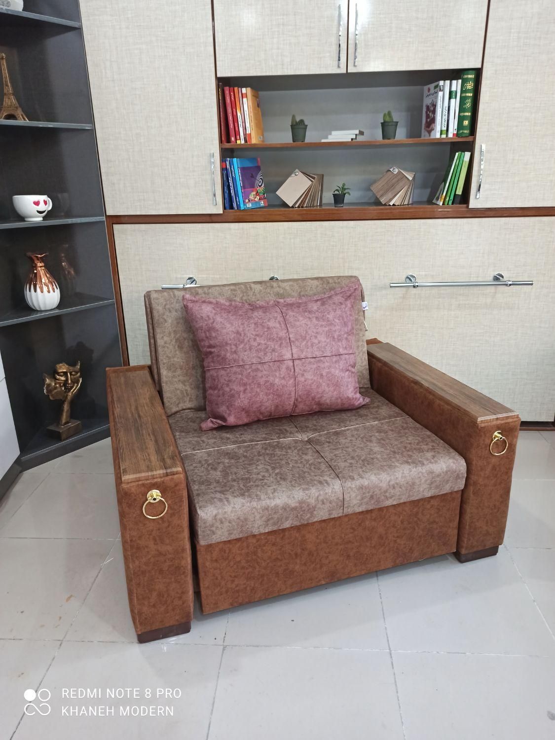 مبل تختخوابشو بدنه استیل/تختشو یکنفره صادراتی/کمجا|مبلمان خانگی و میز عسلی|کرمانشاه, |دیوار