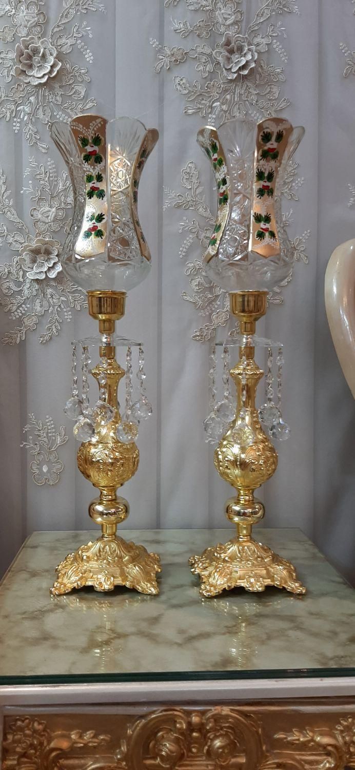 شمعدان طرح چک کریستال|صنایع دستی و سایر لوازم تزئینی|تهران, دولاب|دیوار