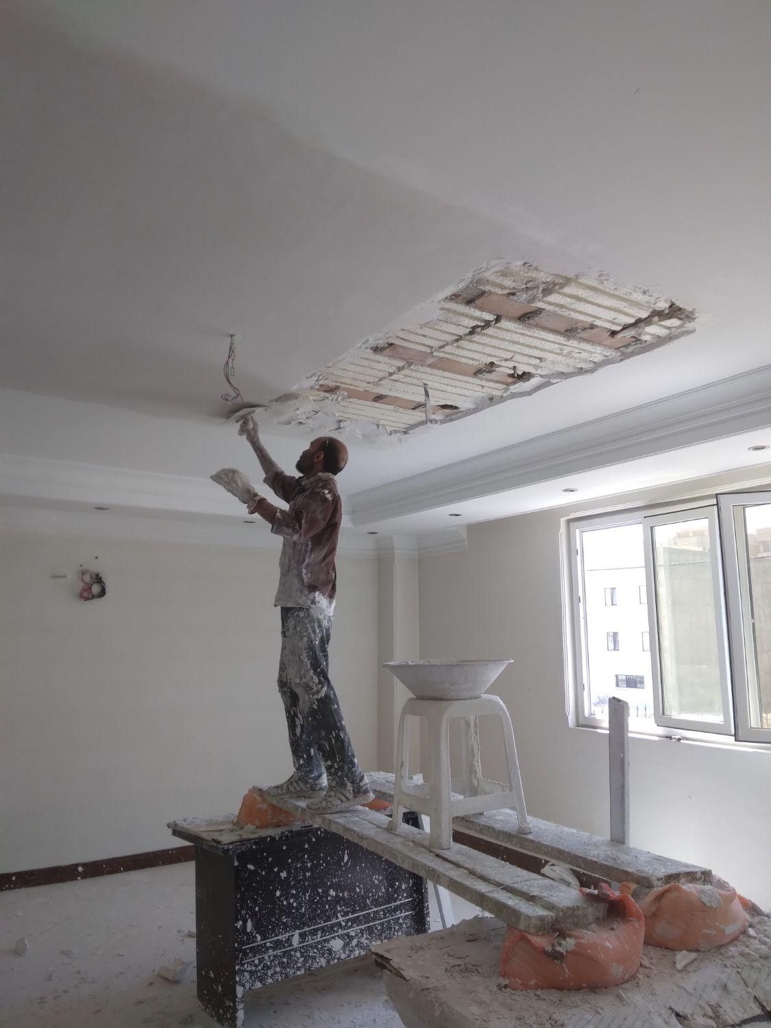 گچ کاری،سفیدکاری،لکه گیری( اندیشه و شهرک صدف)|خدمات پیشه و مهارت|اندیشه, |دیوار