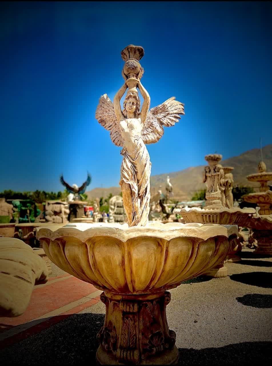 آبنما مجسمه دار فرشتگان بتن گلاس مقاوم شیک|مصالح و تجهیزات ساختمان|یزد, |دیوار