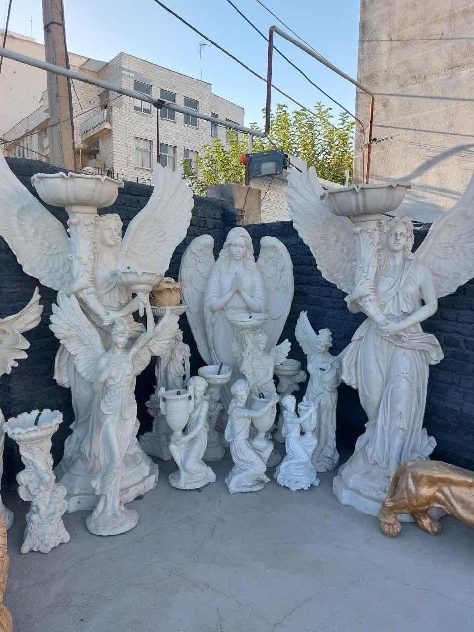 مجسمه فرشته بالدار فایبرگلاس مقاوم شیک محوطه ای|مصالح و تجهیزات ساختمان|شیراز, ابیوردی|دیوار