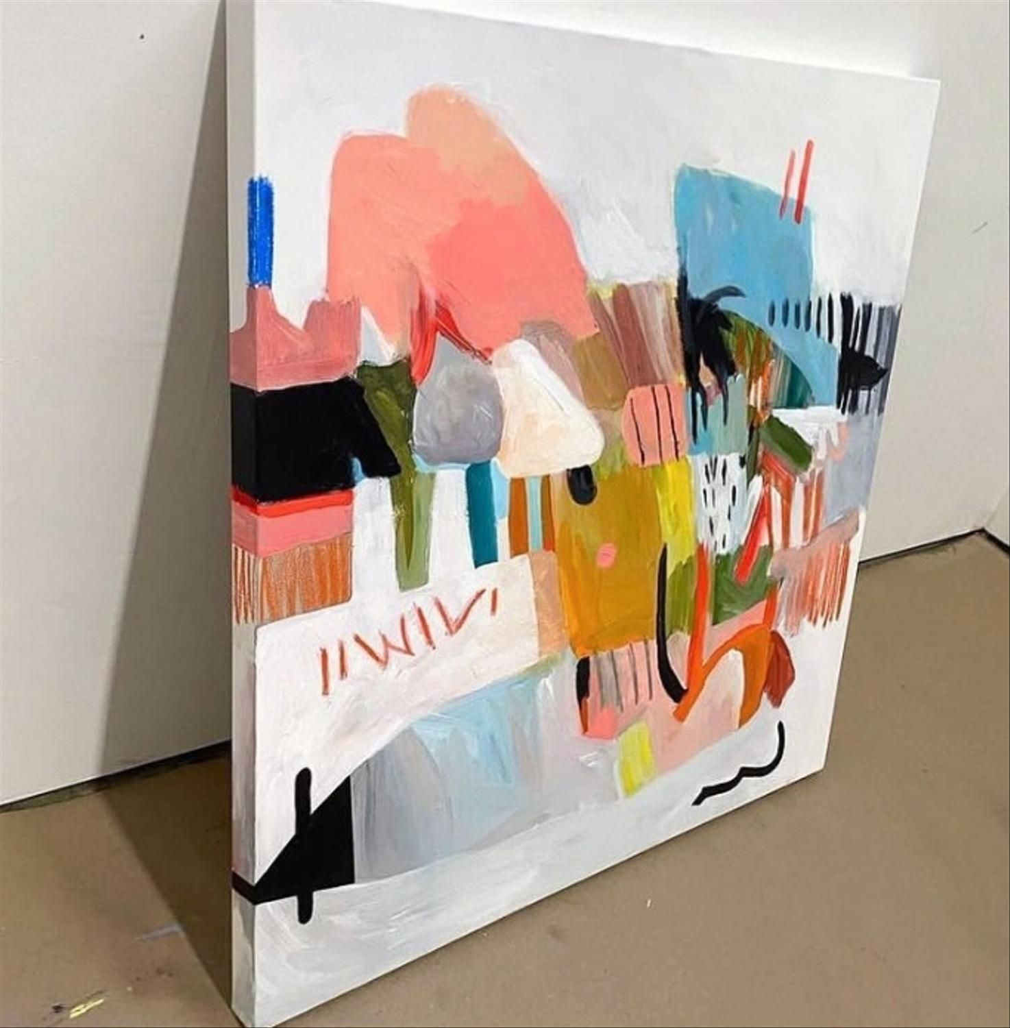 نقاشی ابستره تابلوی مدرن دکوراتیو اکریلیک برجسته|تابلو، نقاشی، عکس|تهران, جنت‌آباد شمالی|دیوار