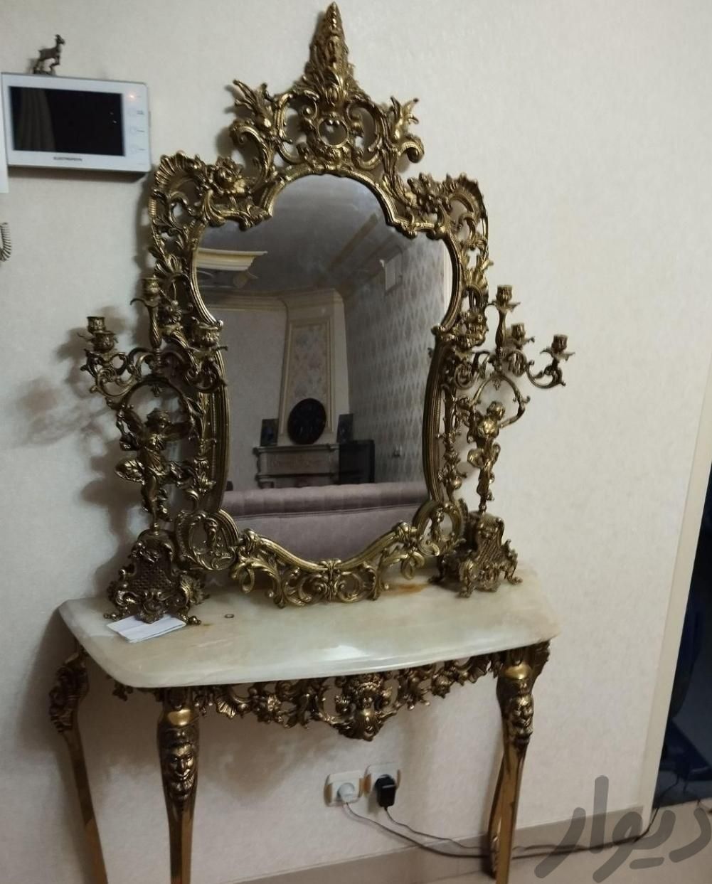 آیینه شمعدان و کنسول برنز|آینه|تهران, تهرانپارس غربی|دیوار