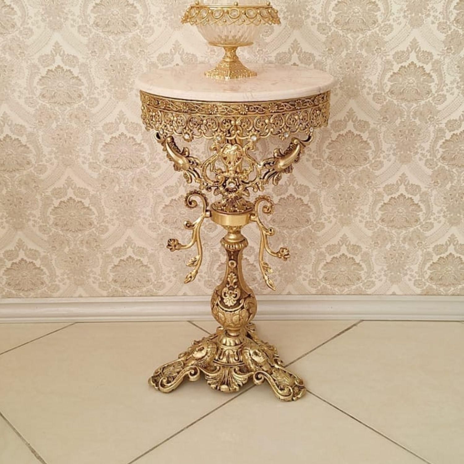 کنارسالنی میزتلفن میزتلفن شاخکی آبکاری برنز|صنایع دستی و سایر لوازم تزئینی|مشهد, طلاب|دیوار