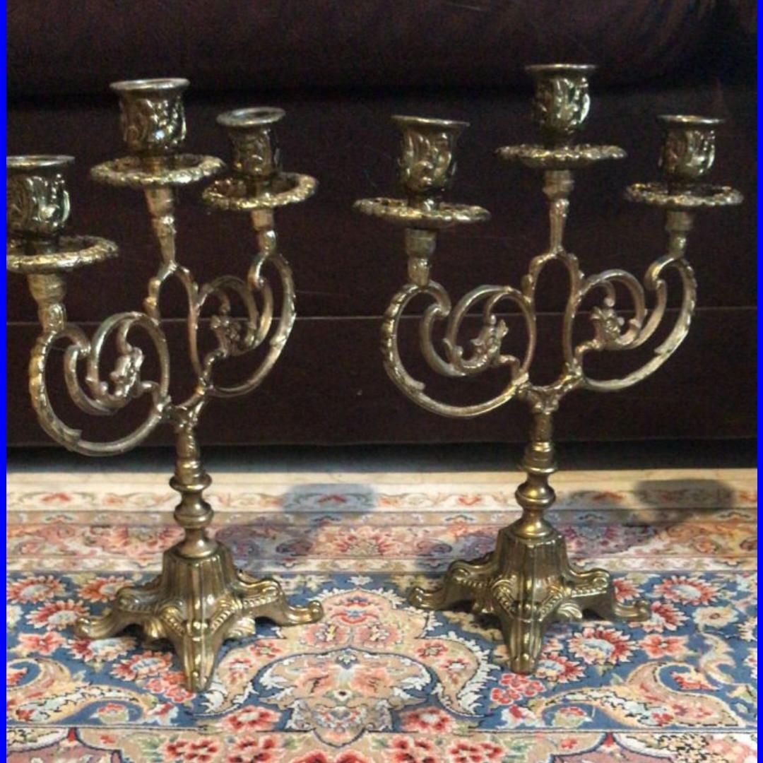 آینه شمعدان برنز قدیمی|آینه|تهران, گیشا (کوی نصر)|دیوار