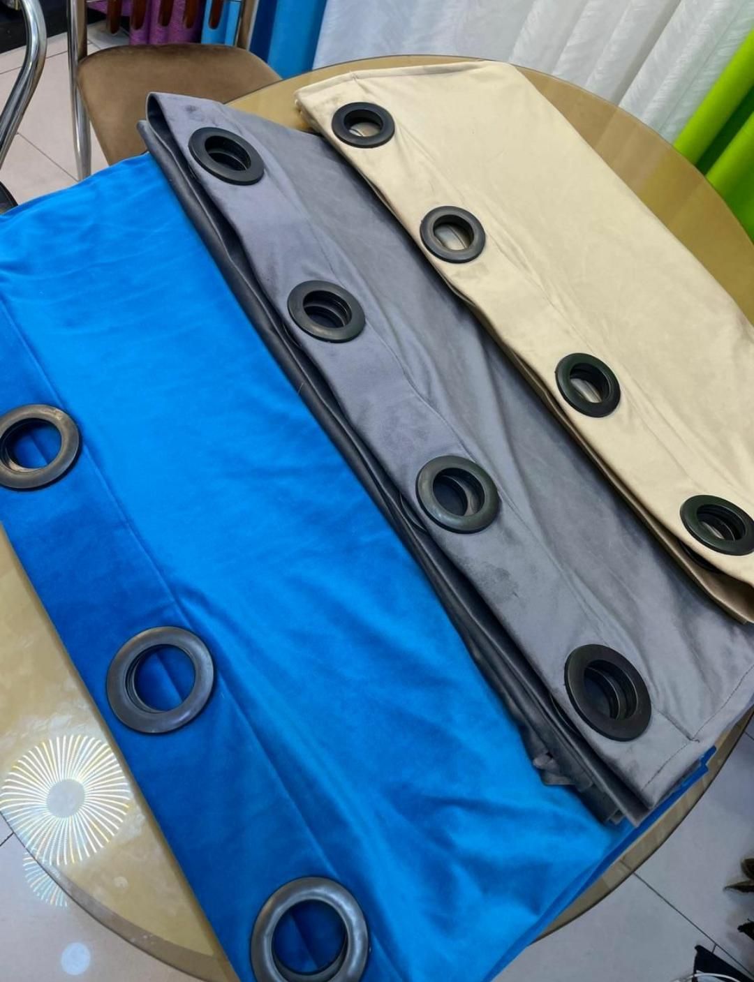 پرده آماده منزل ویلا مخمل کتان حریر|پرده، رانر، رومیزی|نوشهر, |دیوار