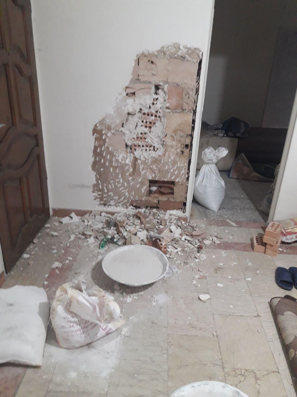 گچ کار خورده کاری تخریب گچکاری لکه گیری کاشی کاری|خدمات پیشه و مهارت|تهران, جیحون|دیوار