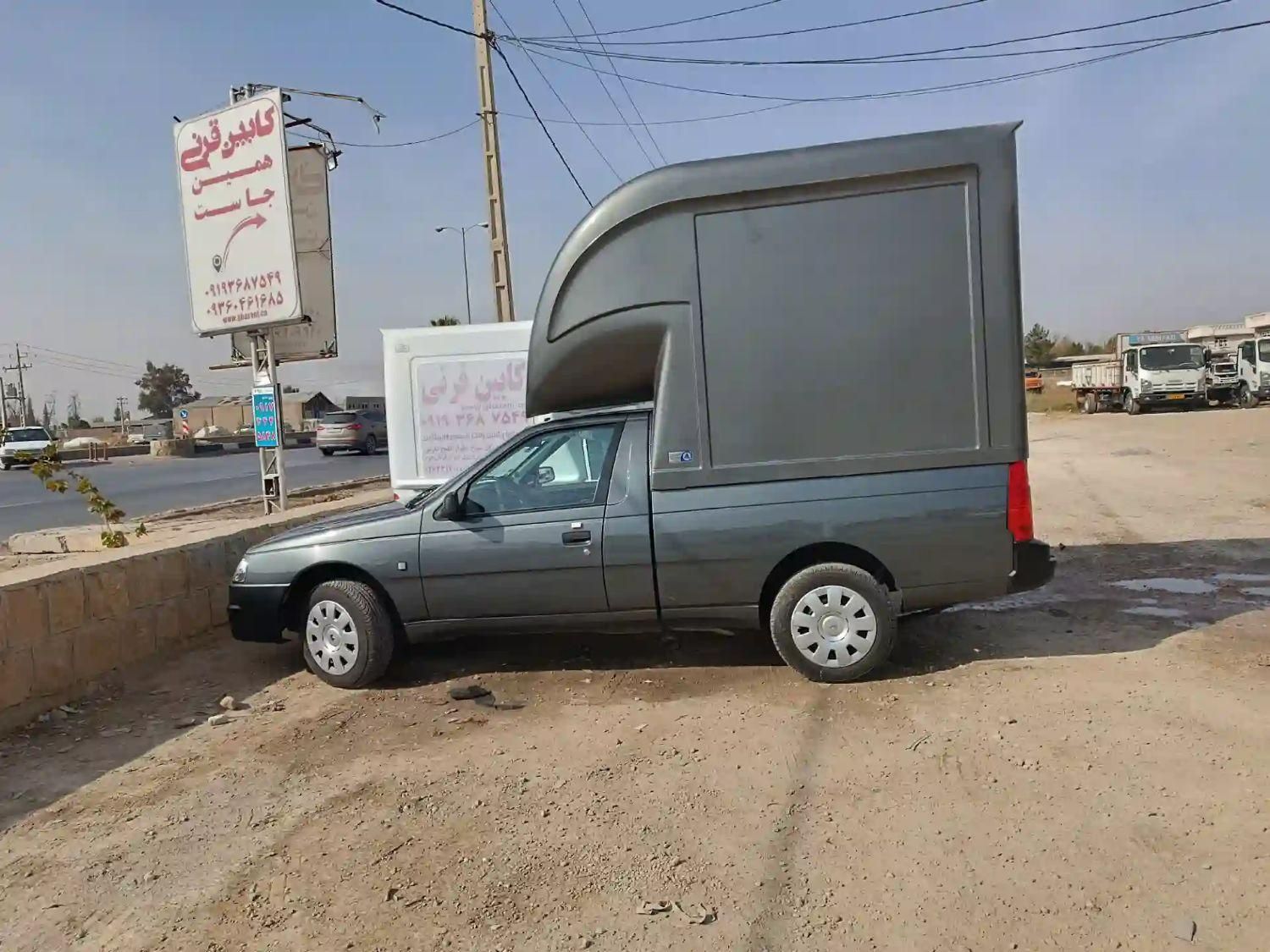 کانوپی فایبرگلاس عقب وانت آریسان 2 استیشنی|قطعات یدکی و لوازم جانبی|جم, |دیوار