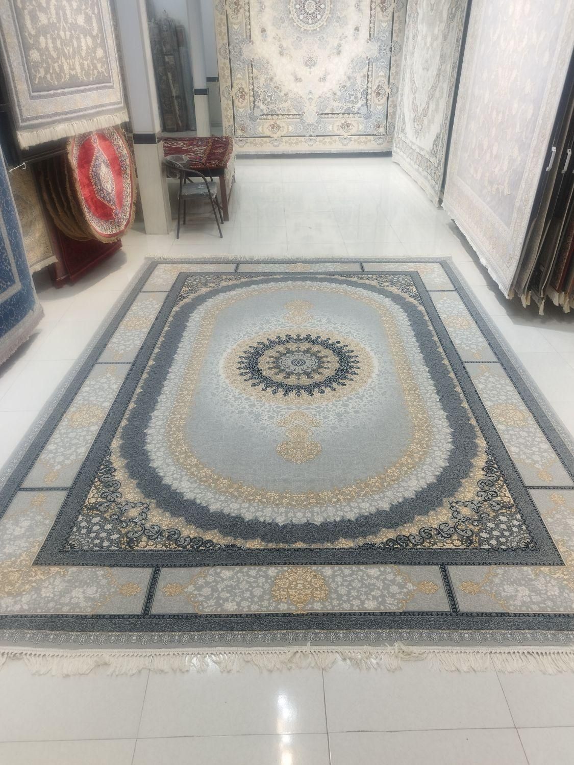 فرش صدرا نقره ای 700شانه دیزاین 1200|فرش|مشگین شهر, |دیوار