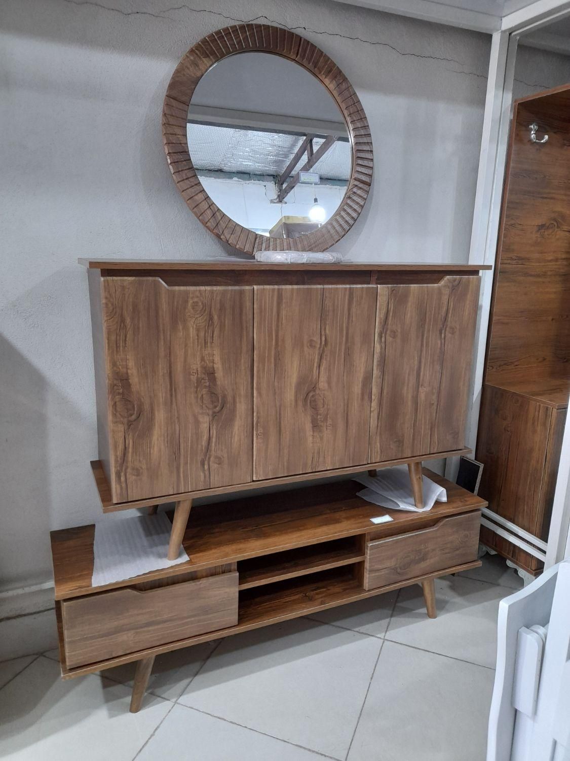 ست آینه کنسول و میز تلویزیون مینیمال* اثاث مارکت|بوفه، ویترین، کنسول|سیرجان, |دیوار