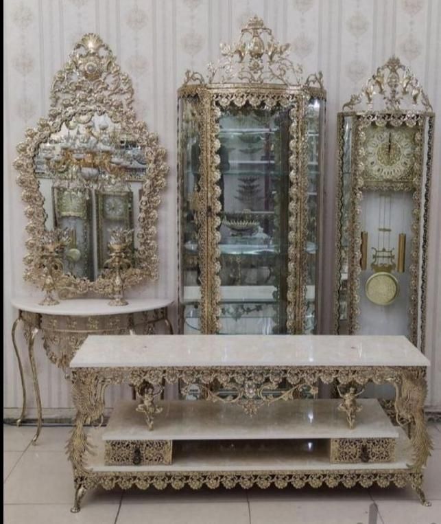 سرویس کامل2 برنز برنزی|بوفه، ویترین، کنسول|کرج, حصارک بالا|دیوار