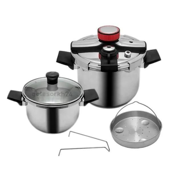 قابلمه زودپز 2قلو تفال پلاس آلمان زودپز 9نفره 2قلو|ظروف پختوپز|یزد, |دیوار