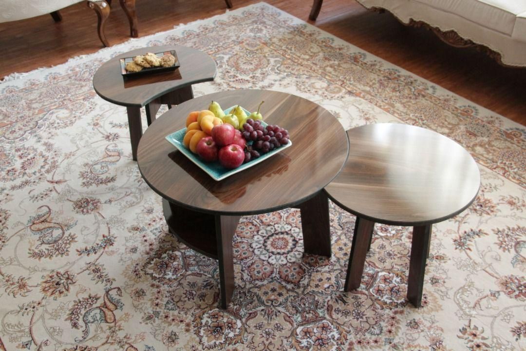 جلومبلی دایره با دو عسلی مکمل دایره|مبلمان خانگی و میز عسلی|اصفهان, باغ فدک|دیوار