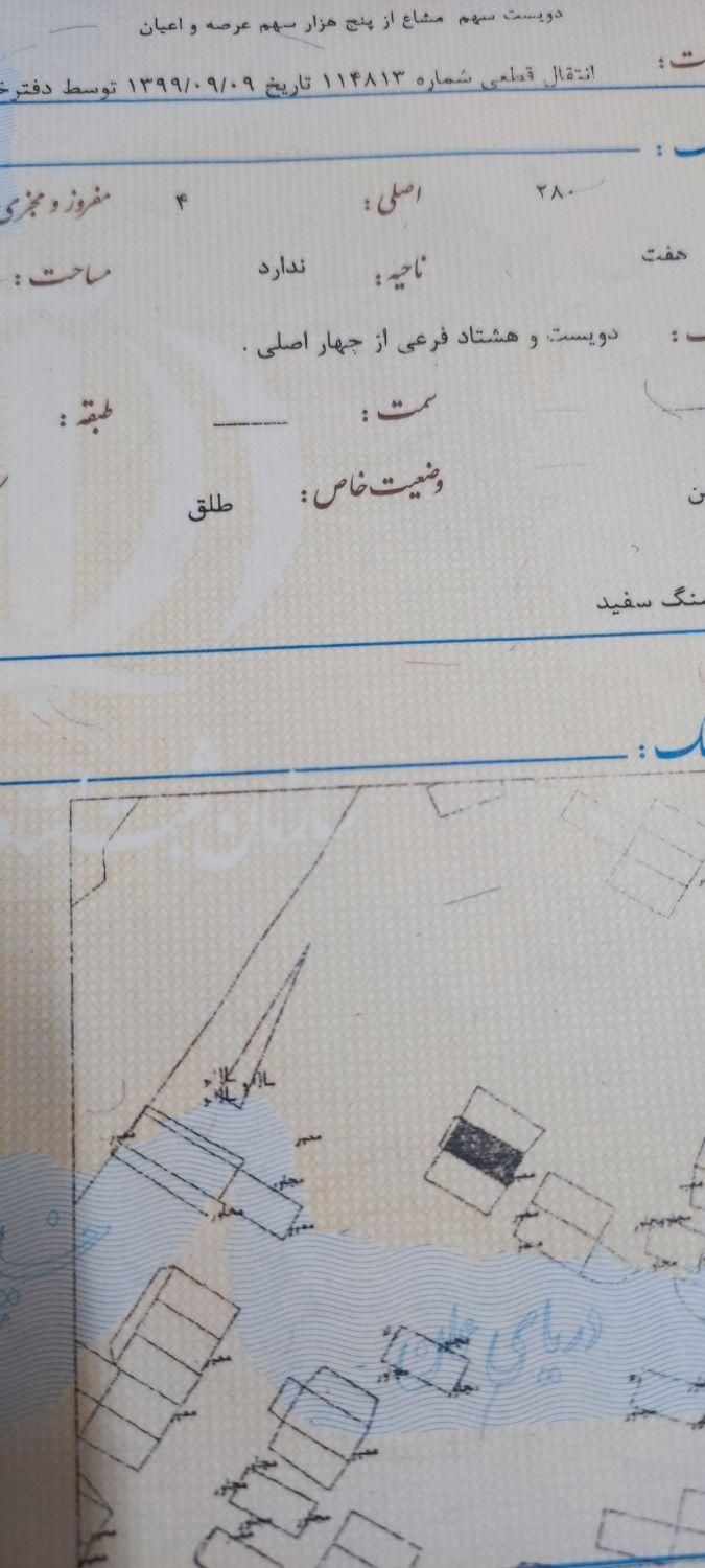 زمین فروشی نقشه تفکیک معاوضه ۴اصلی سنگ سفید|فروش زمین و ملک کلنگی|مشهد, آزادشهر|دیوار