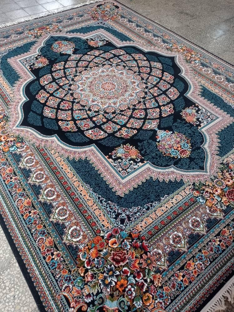 فرش زیبای دلاریس سرمه ای|فرش|ورامین, |دیوار