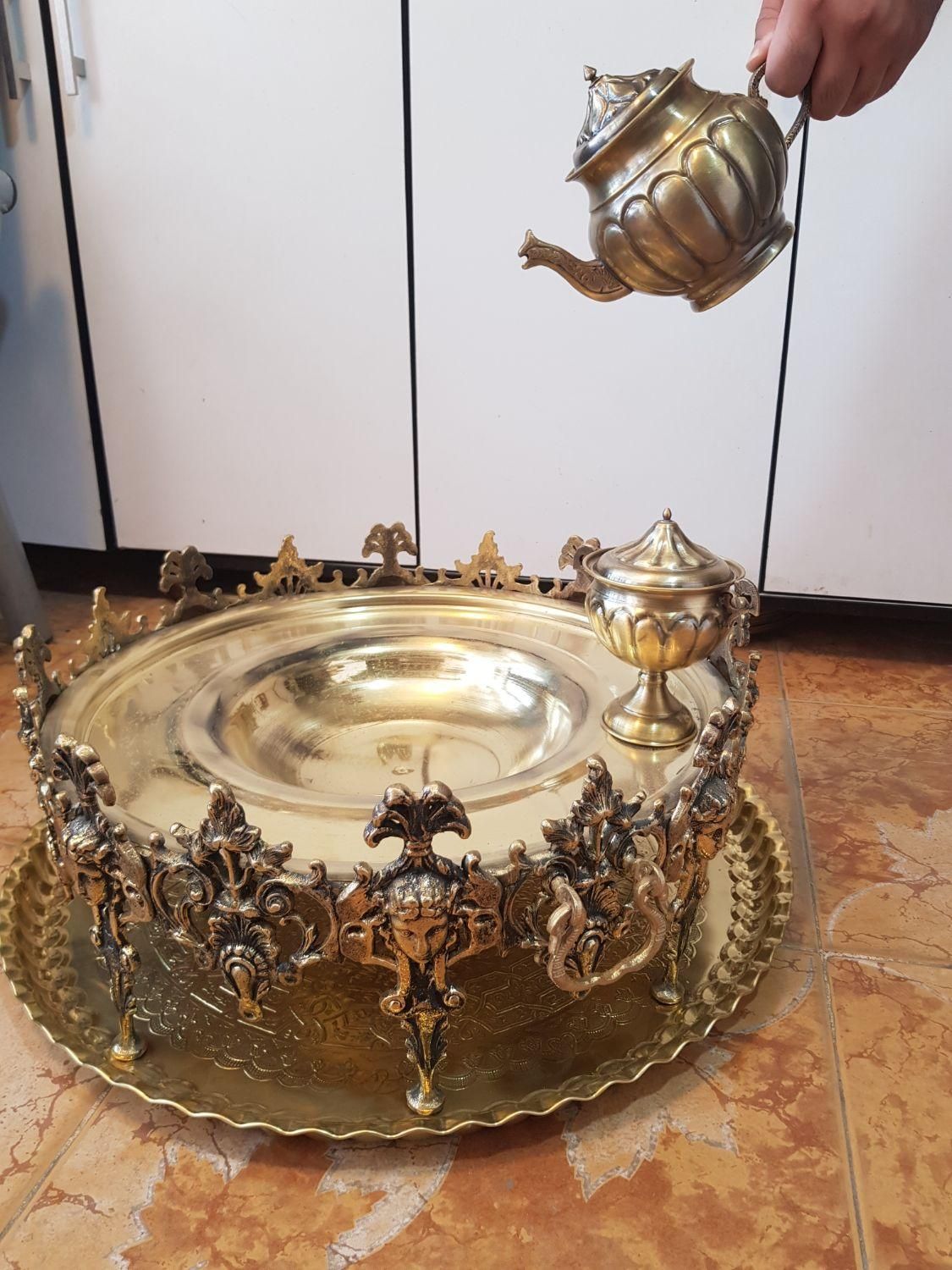 منقل برنجی  ژیوال ذغالی سماوری زغالی گازی|صنایع دستی و سایر لوازم تزئینی|شیراز, بازار|دیوار