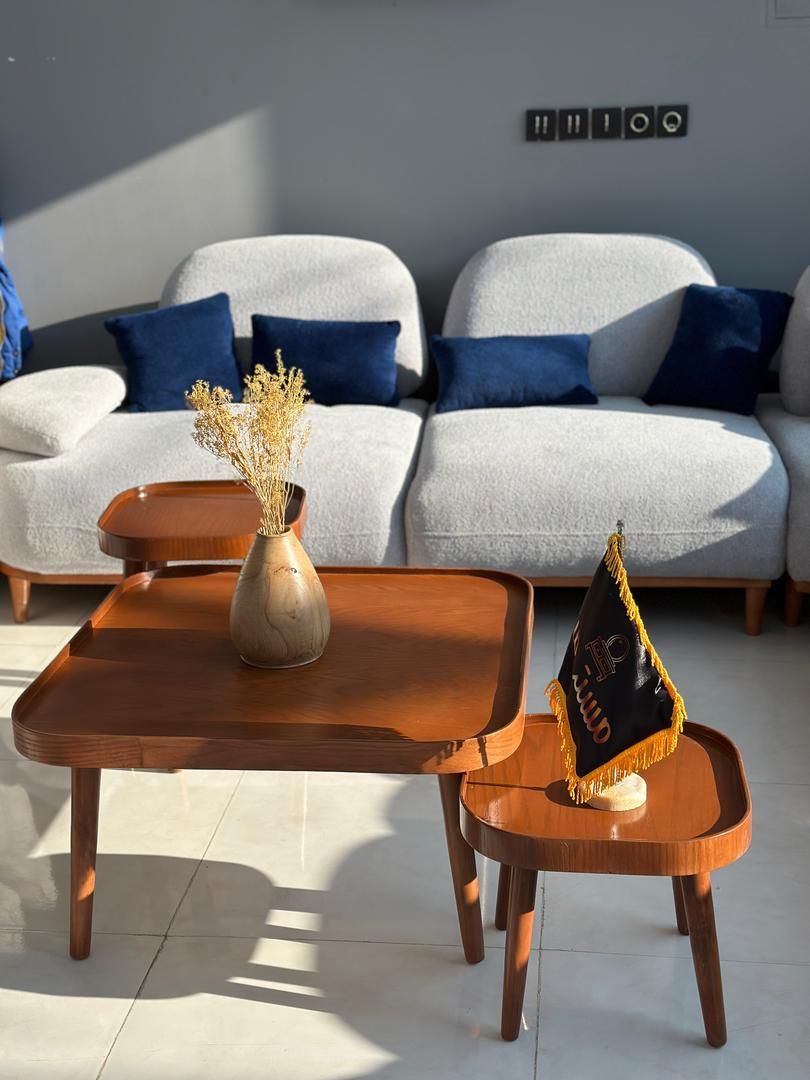 جلومبلی عسلی چوبی مدل چهار گوش|مبلمان خانگی و میز عسلی|مشکیندشت, |دیوار