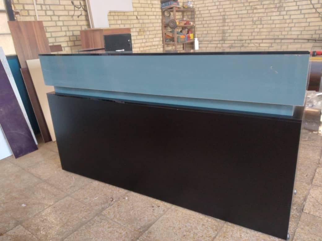 میز مدیریت الدار ام دی اف سفید مشکی آموزشگاه زبان|دفتر کار|کرج, برغان|دیوار