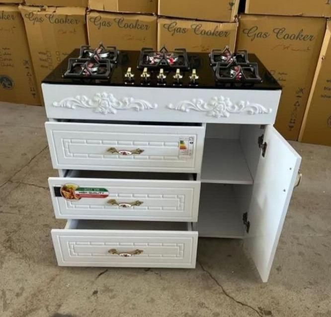 اجاق گاز رومیزی توکار با کابینت صفحه شیشه سکوریت|اجاق گاز و لوازم برقی پخت‌وپز|رشت, رشتیان|دیوار