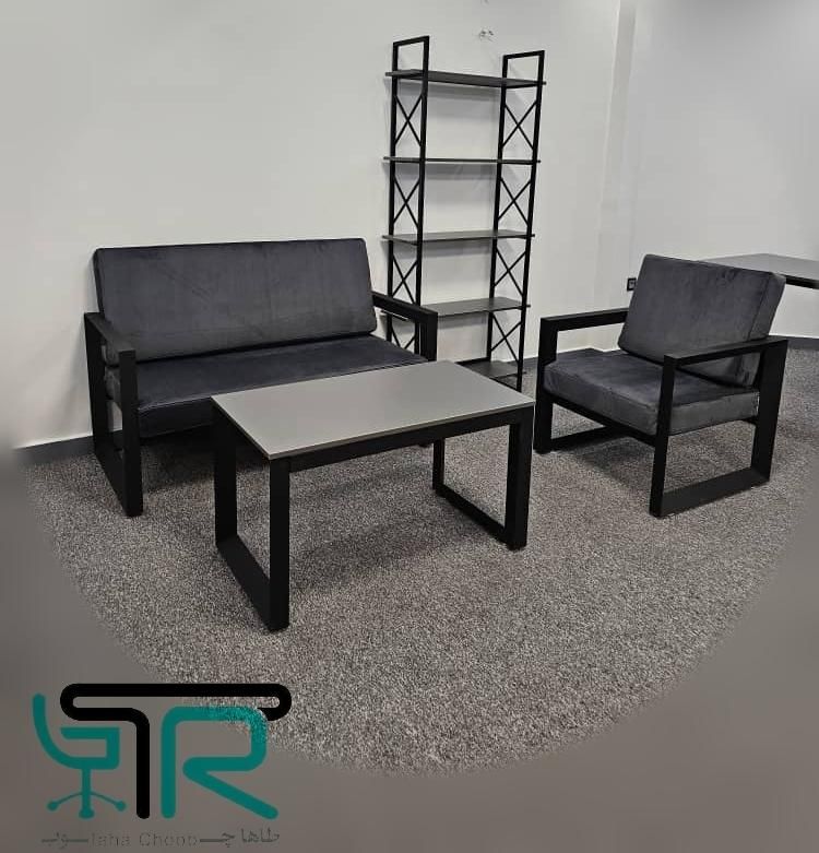 میز مدیریت سفیدسیاهMDFوکیوم دفترکارشرکتی ال کمددار|مبلمان اداری|زنجان, |دیوار