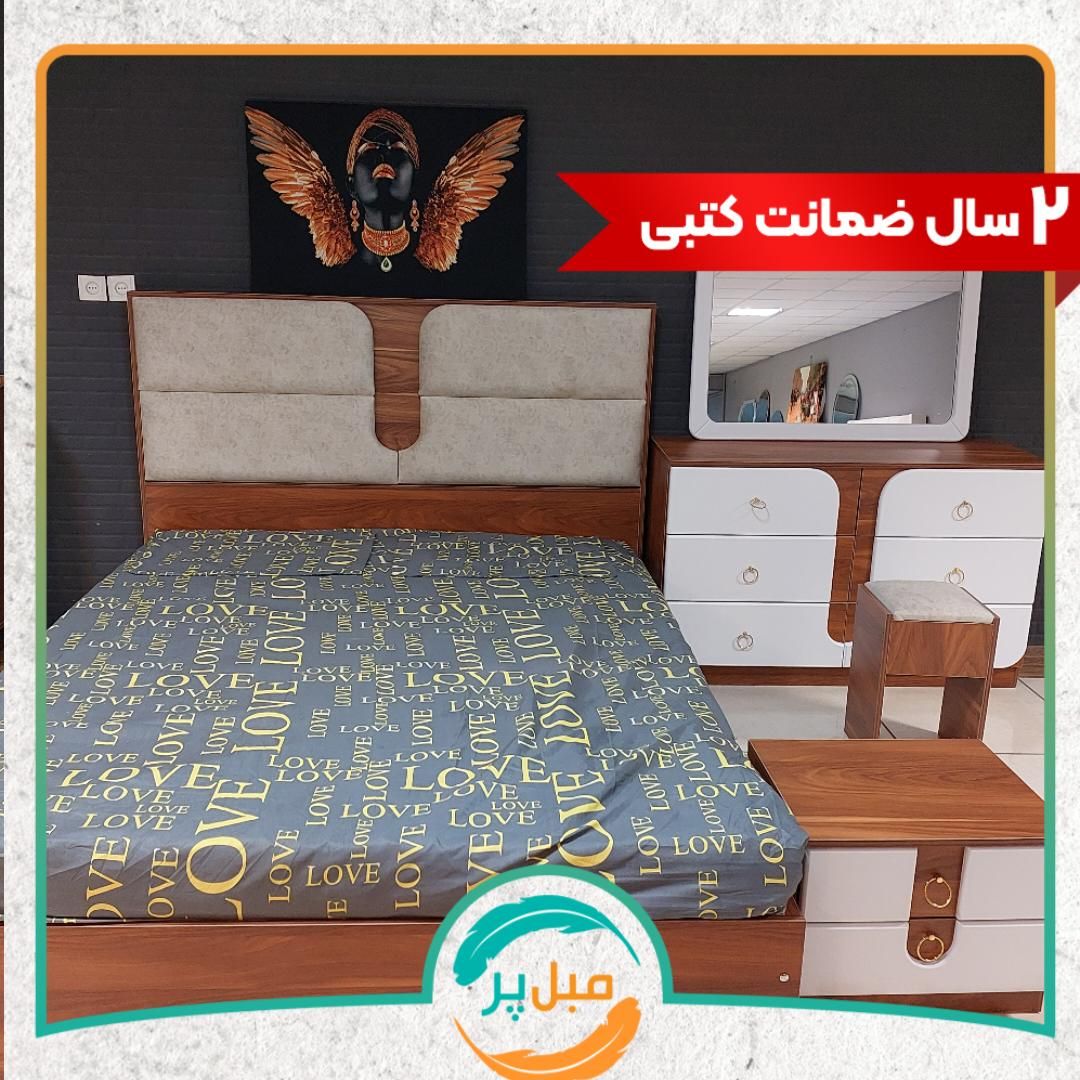 سرویس خواب دو نفره مدل یو U|تخت و سرویس خواب|کرمان, |دیوار
