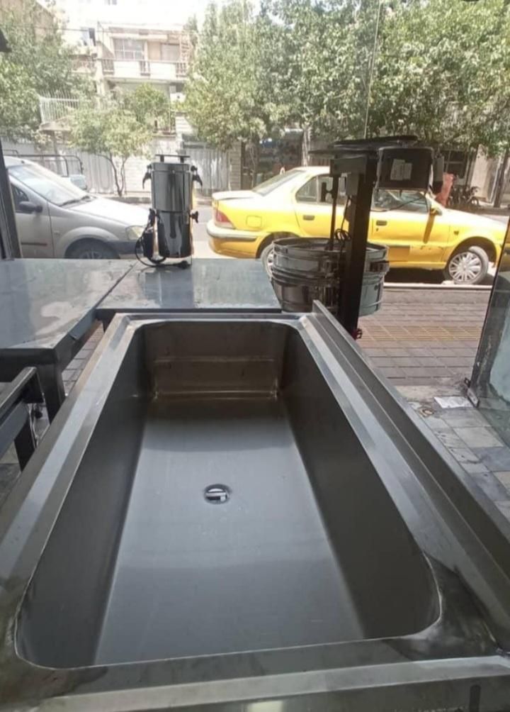 کباب پز با ناودانی سینک صنعتی میزکار وان ظرفشویی|کافیشاپ و رستوران|خاوران, |دیوار