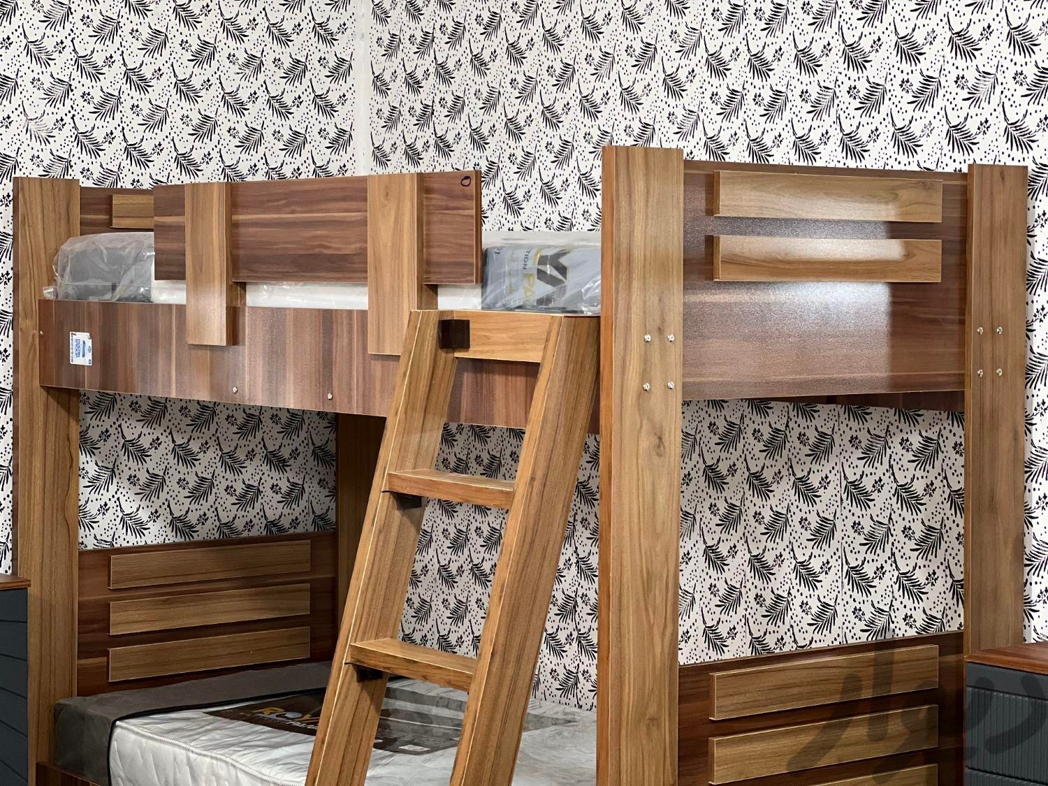 تخت دوطبقه تخت خواب دوطبقه دو طبقه تمام چوب نگار|تخت و سرویس خواب|تهران, کریم‌آباد|دیوار