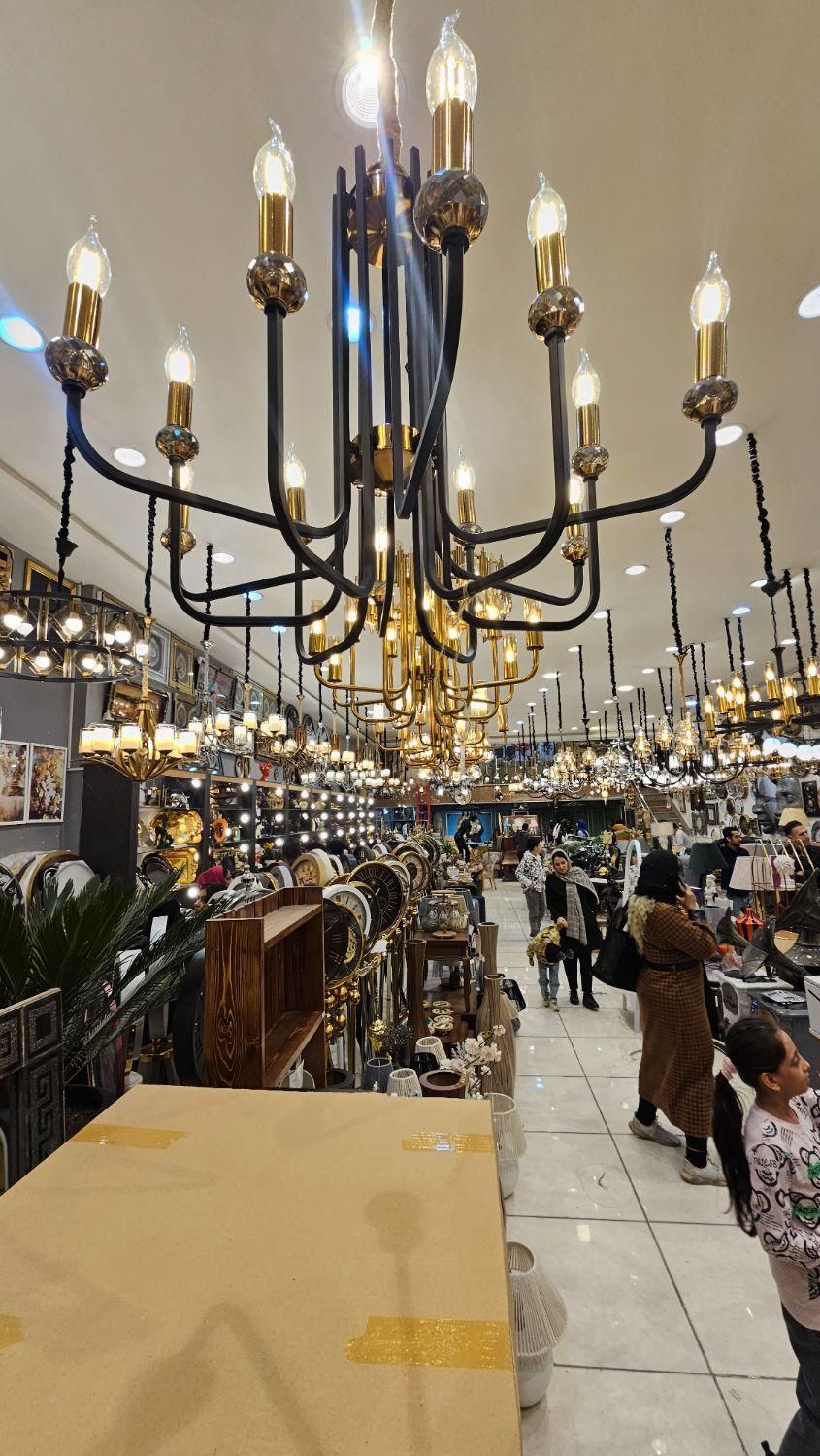 لوستر 12 شعله مدرن شرکتی تهران عمده و تک|لوستر و چراغ آویز|مشهد, آبکوه|دیوار