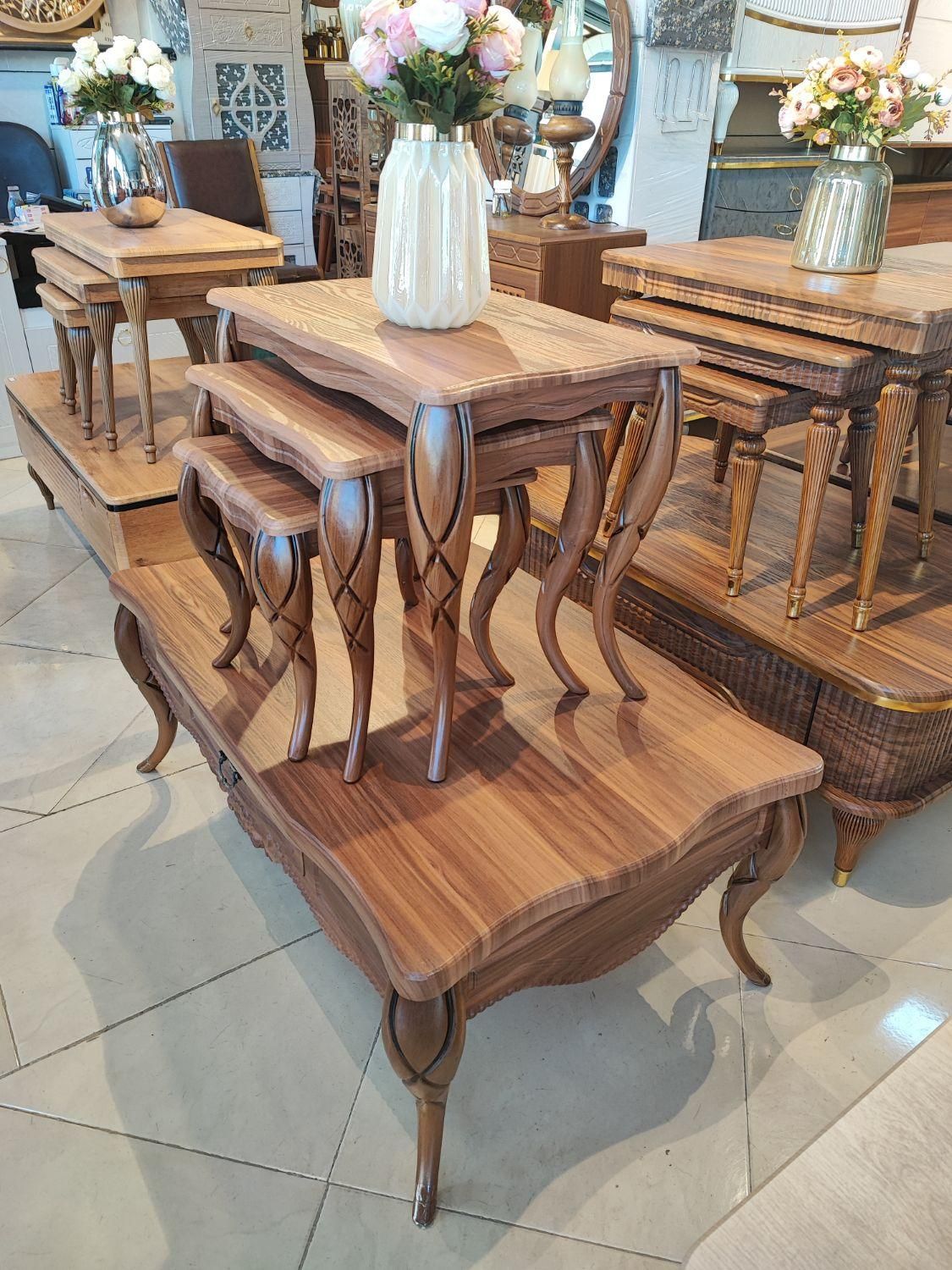 جلو مبلی و عسلی مدل پیچک ست آینه کنسول و تی وی|مبلمان خانگی و میز عسلی|خرمآباد, |دیوار