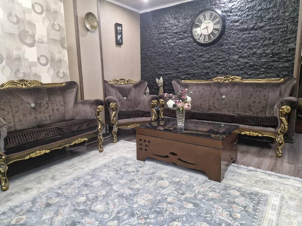 ست ۷نفره مبل چوب و استیل|مبلمان خانگی و میز عسلی|تهران, صادقیه|دیوار