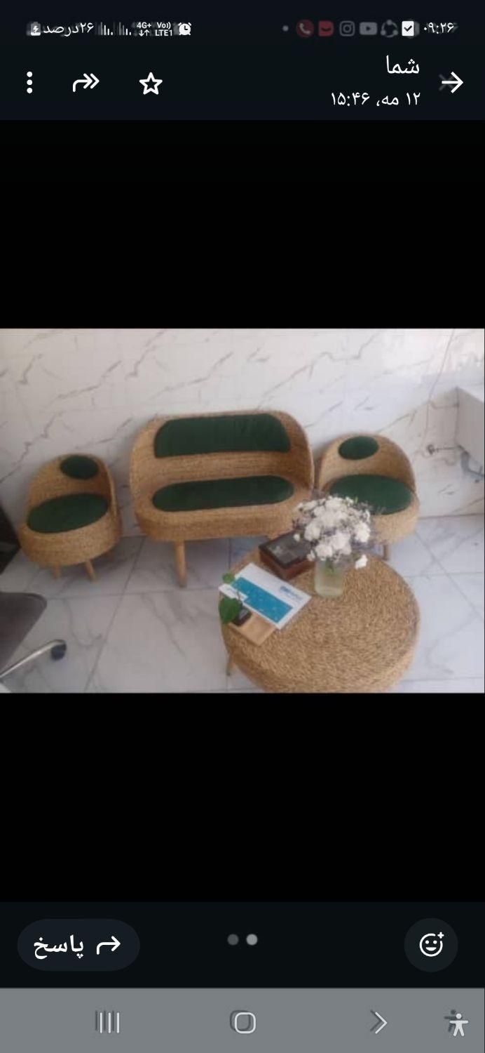 مبل نیم ست حصیری|مبلمان خانگی و میز عسلی|بندرعباس, |دیوار