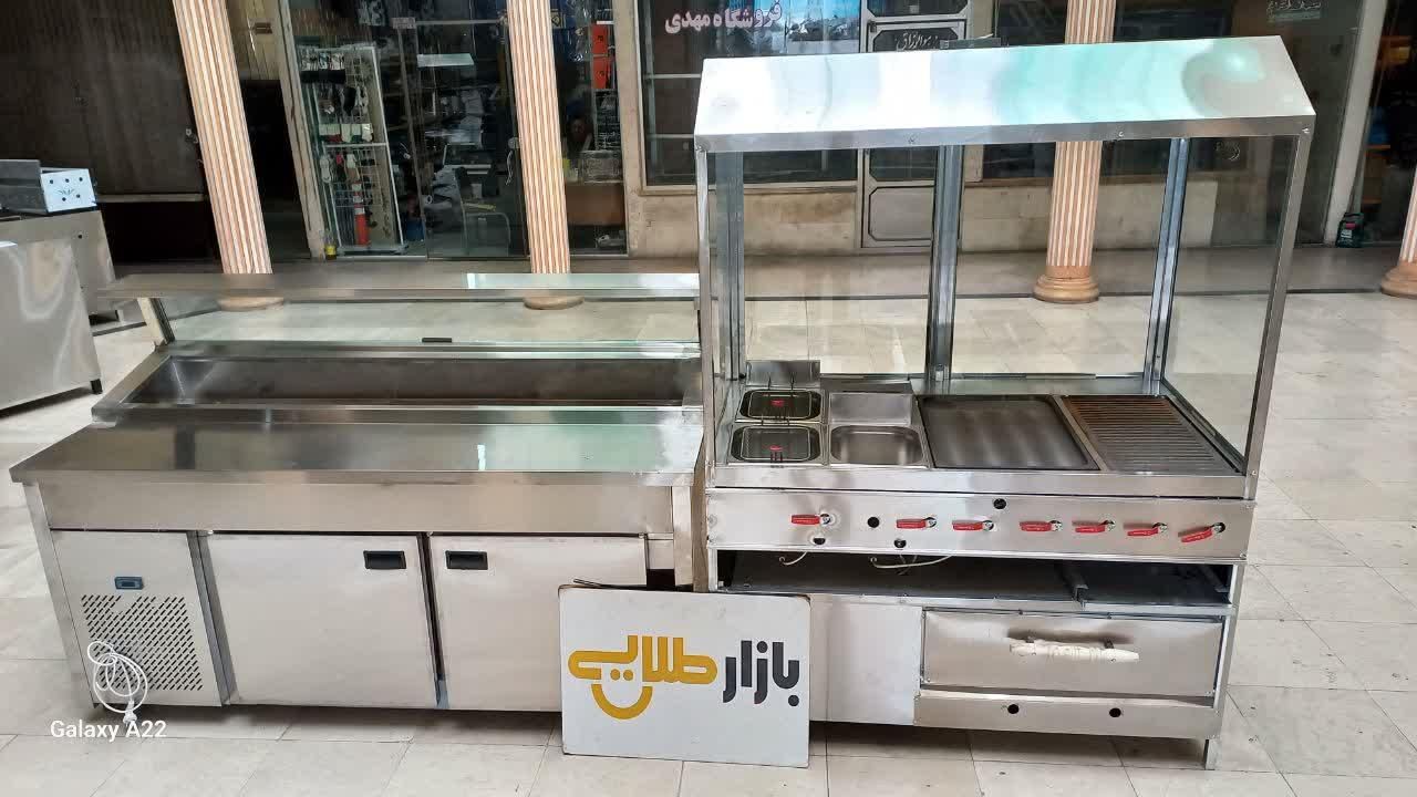 فر ساندویچی بزرگ ترکیبی تاپینگ ۳ لگنه سرخ کن صنعتی|کافی‌شاپ و رستوران|تهران, بیسیم|دیوار