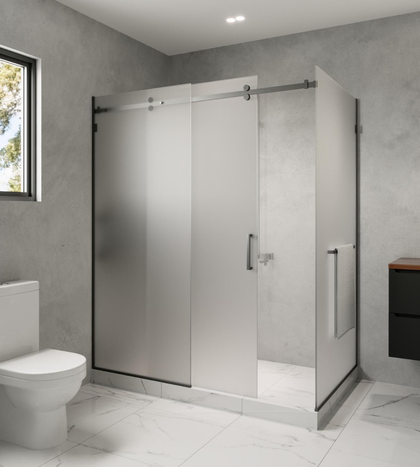 انواع درب شیشه ای ریلی و لولایی دستی فروشگاه،خانگی|مصالح و تجهیزات ساختمان|کرج, اتحاد|دیوار