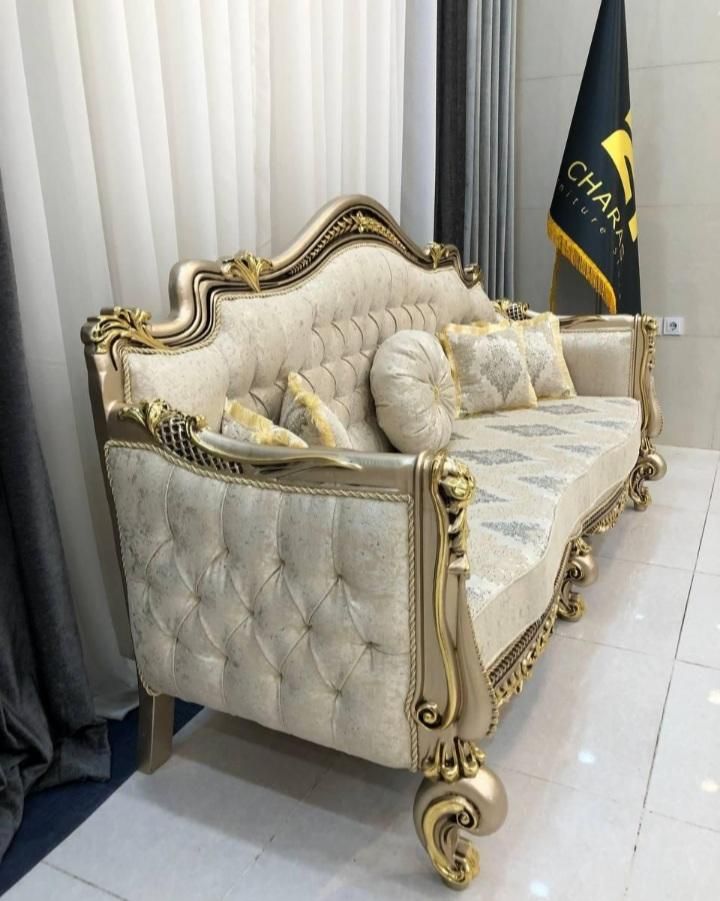 مبل سلطنتی مدل گندمی|مبلمان خانگی و میز عسلی|اصفهان, مهدی آباد|دیوار