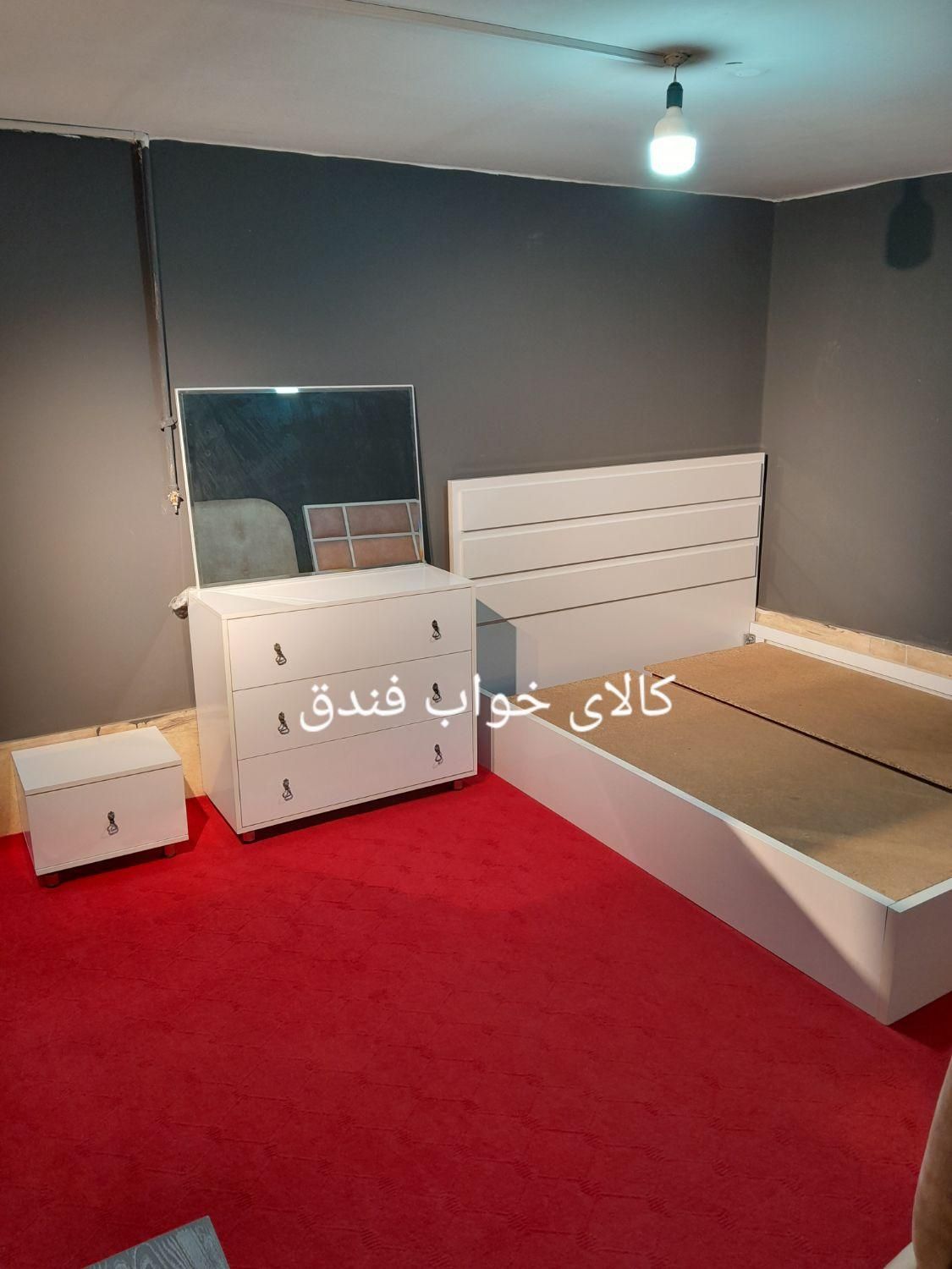 سرویس تختخواب تری لاین+تخت+دراور+پاتختی+فندق|تخت و سرویس خواب|مشهد, فرهنگ|دیوار