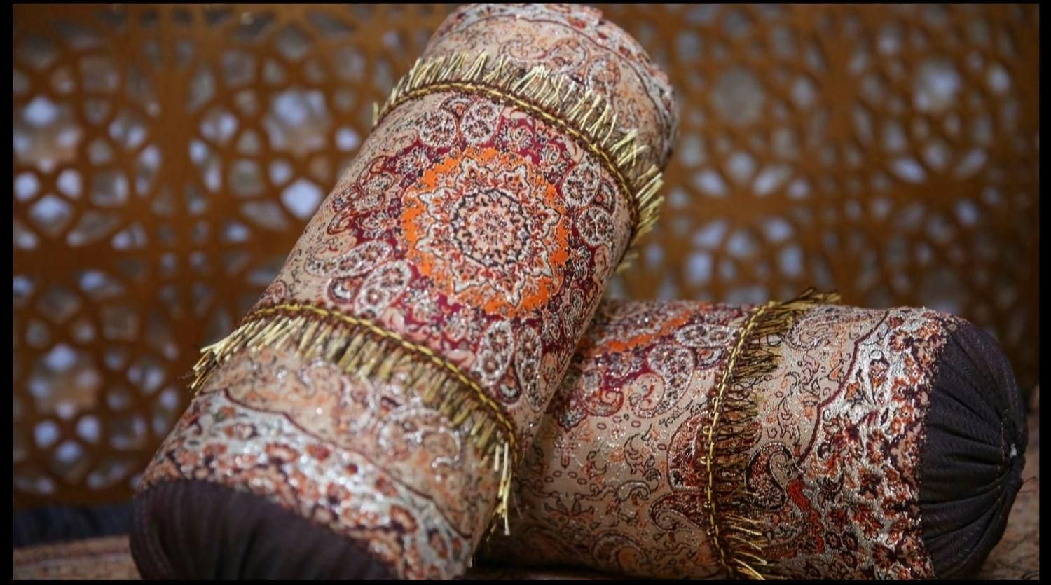 محصولات سنتی رومیزی کوسن بالشتک مثلثی لمکده ترمه|پشتی|تهران, سعادت‌آباد|دیوار