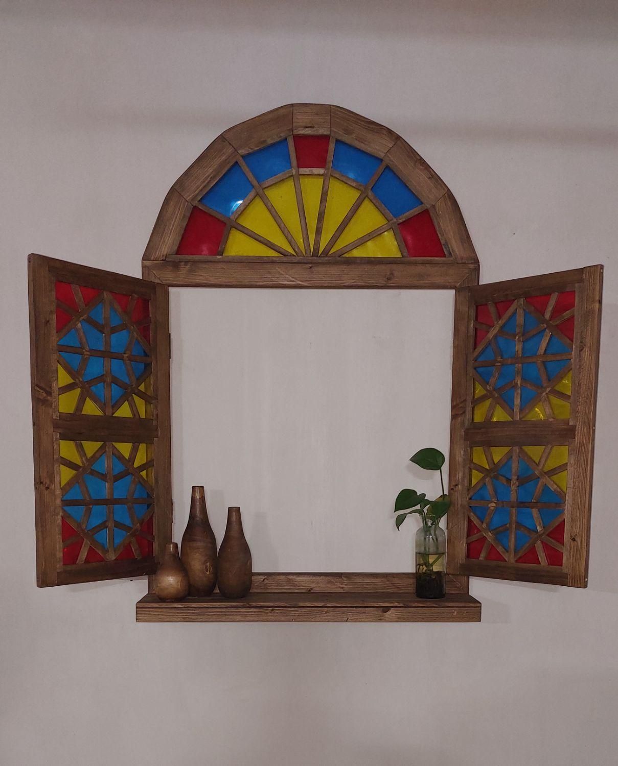 پنجره سنتی چوبی طرح محراب|صنایع دستی و سایر لوازم تزئینی|سبزوار, شهرک جهاد|دیوار