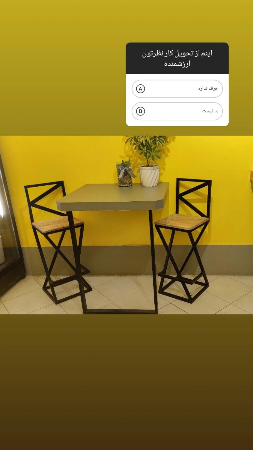 صندلی چوب و فلز برای کافی شاپ/بار|صندلی و نیمکت|مشهد, بهمن|دیوار